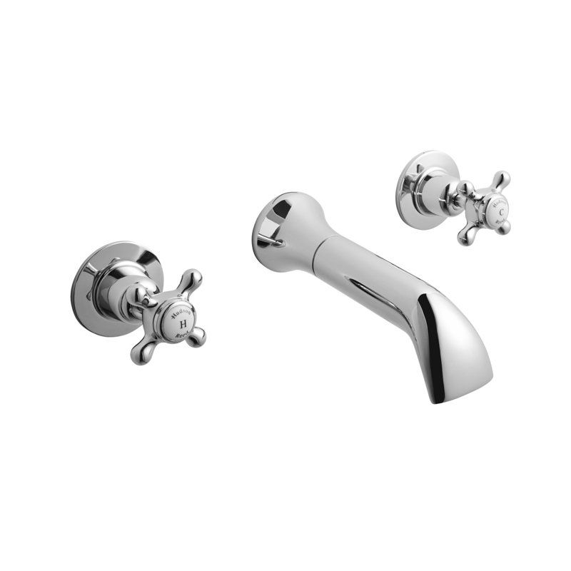 Topaz 2 Handle Wall Bath Faucet Bath Filler