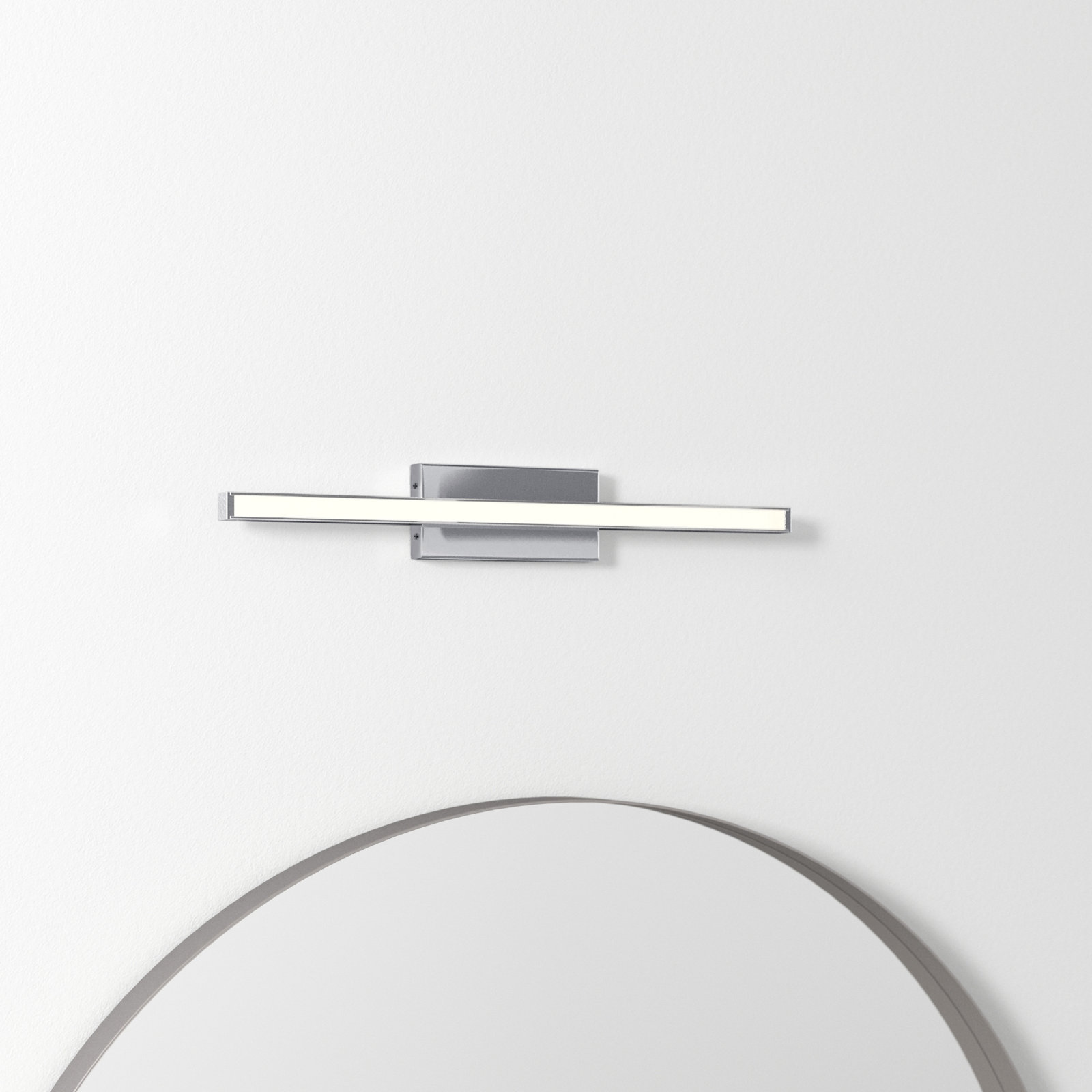 Rochelle Single Light Dimmable Flush Mount Sconce, 2.75" H x 1.63" W x 18" D, Chrome