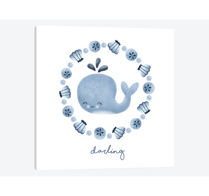 «Ocean Friends IV», impression sur toile, H 18 po x l 18 po x P 1,5 po, Toile tendue, Pas de tapis