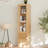 Branigans Wooden Glass Door Bookcase, 3-Tier Cube Bookshelf Storage Cabinet With Double Drawer And Shelf