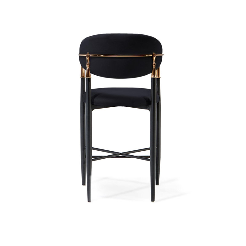 Tabouret de comptoir Roubi, Noir