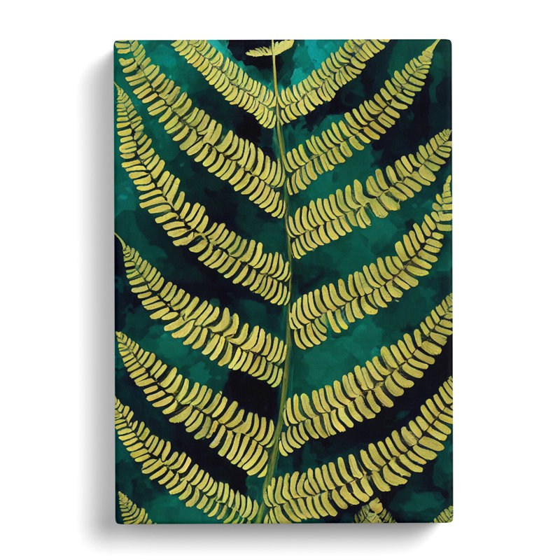 Crader Fern Leaf Design - Wrapped Canvas, 76cm H x 50cm W x 3cm D