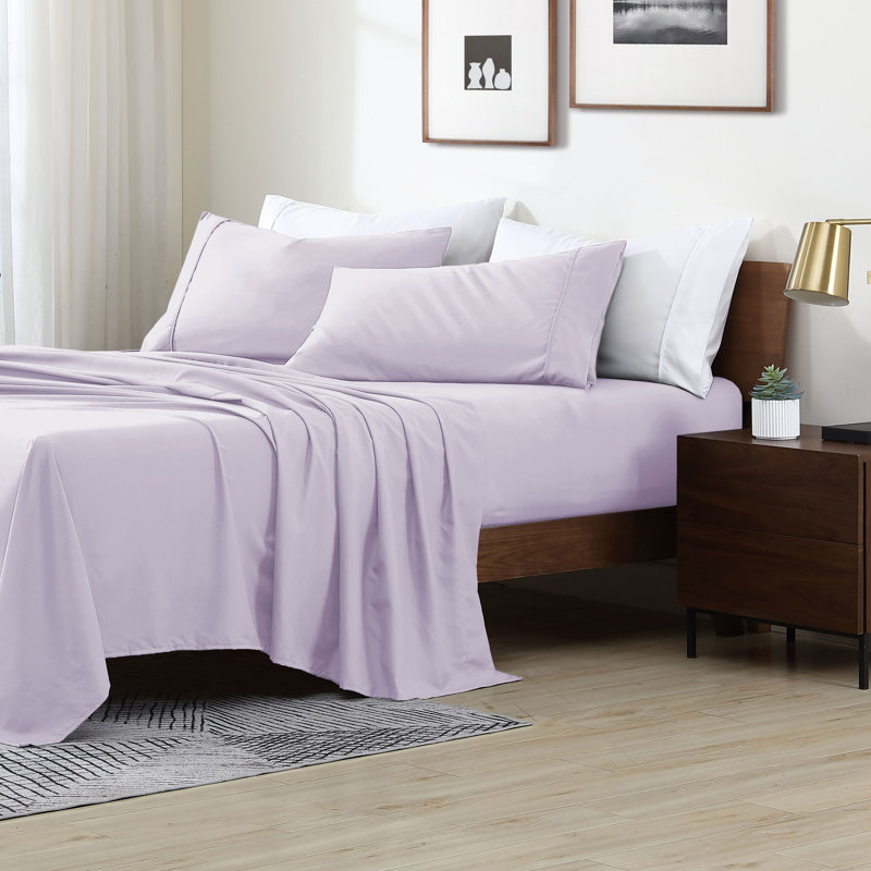 Swift Home Ultra-Soft 4-Piece Sheet Set - Essential 1800 Series Microfiber - Fits Mattress up to 14" Thick - Peach Fuzz, Durable, Easy Care
