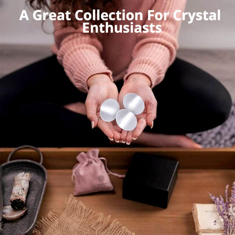 Masiel selenite cristal pierres de palmier, reiki naturel et équilibrage du chakra du corps