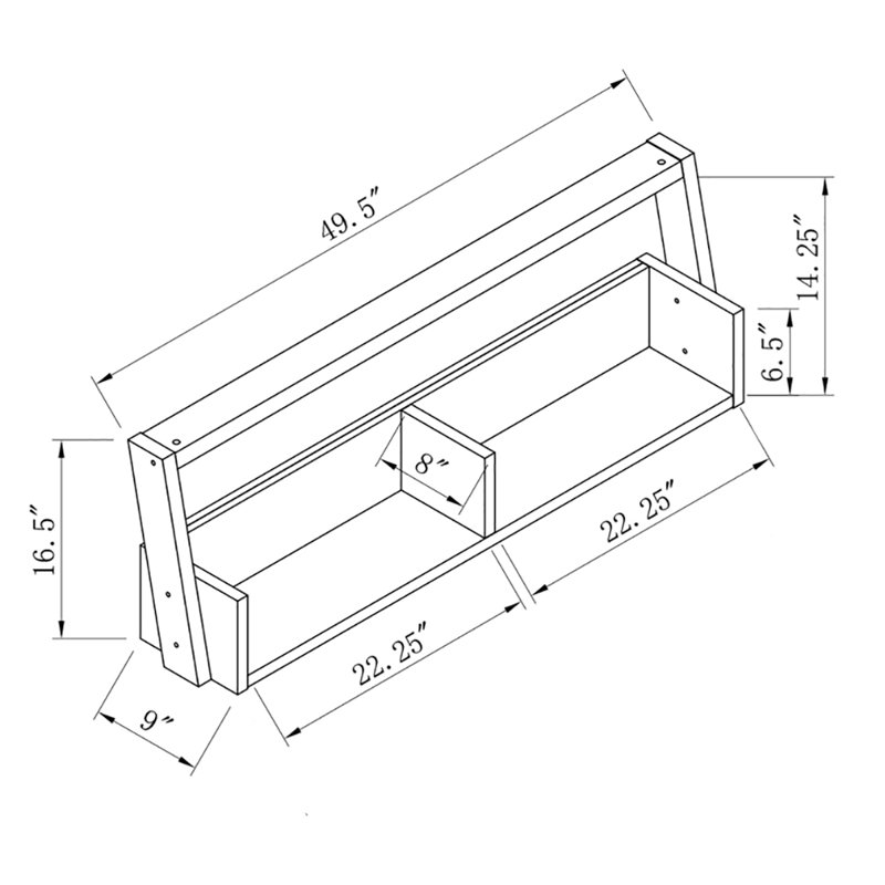 Fresquez Entertainment Center for TVs up to 55", Dark Gray