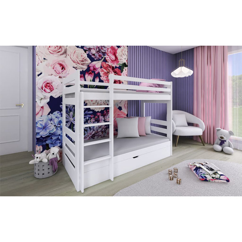 Naper Bunk Bed with Storage Included, White