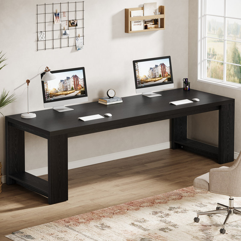 Bureau d'ordinateur 2 personnes Fredis, Noir