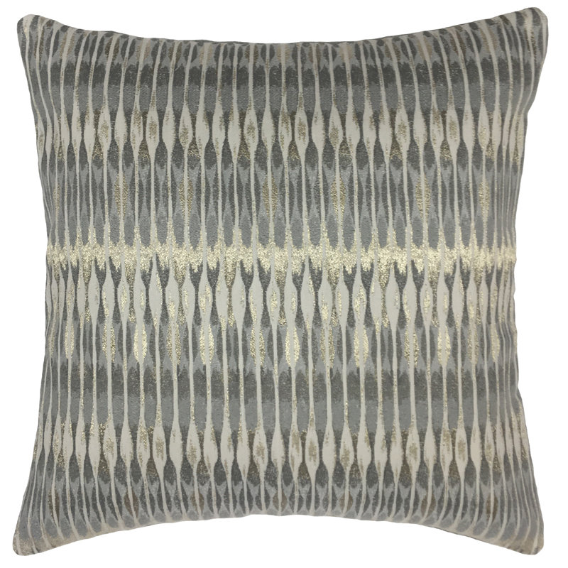 Outdoor Square Pillow Cover and Insert, Gray, 18" x 18"