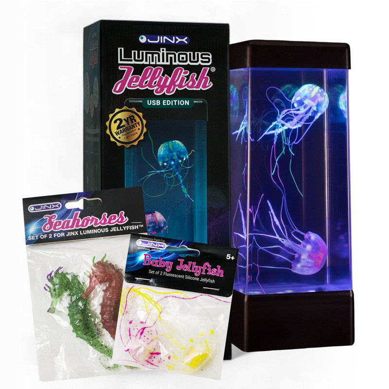 Ensemble de lampes JINX Luminous Jellyfish - avec bébé méduse et hippocampes