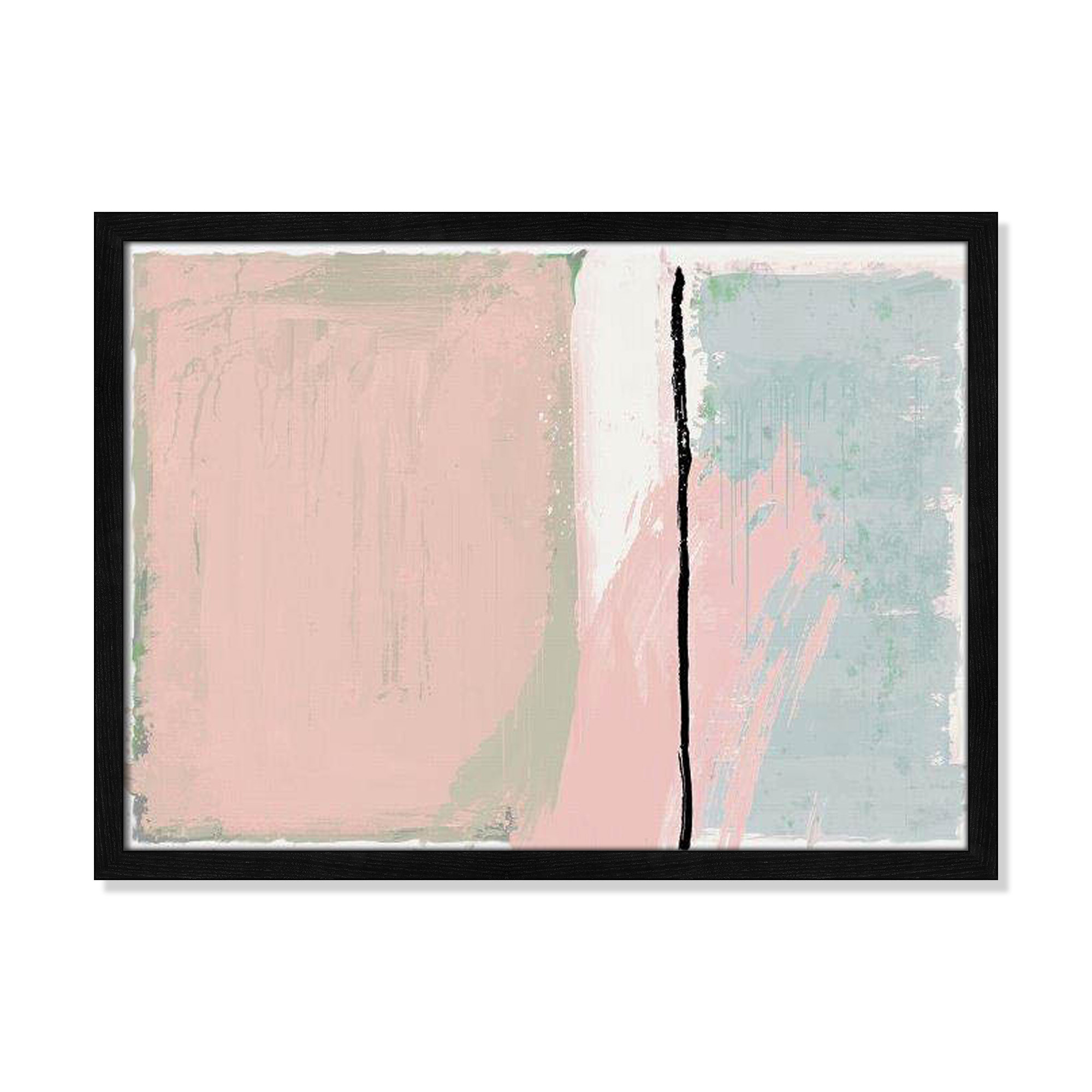 Pastel Opulance by Casa Fine Arts, Black Slim Picture Framed, 17" H x 23" W x 0.75" D, No Mat