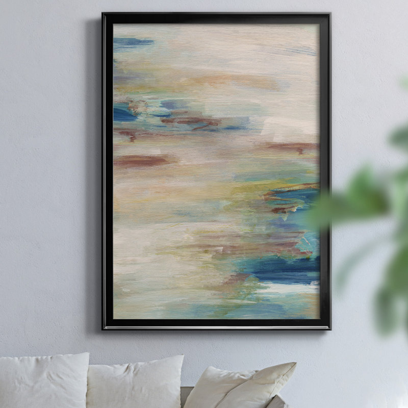 «Meandering Coast» par J Paul, reproduction d'art sur toile, H 26,5 po x l 36,5 po x P 1,5 po, Noir