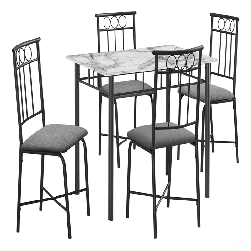Ensemble de table de salle à manger, 5 pièces, petit, 40 po rectangulaire