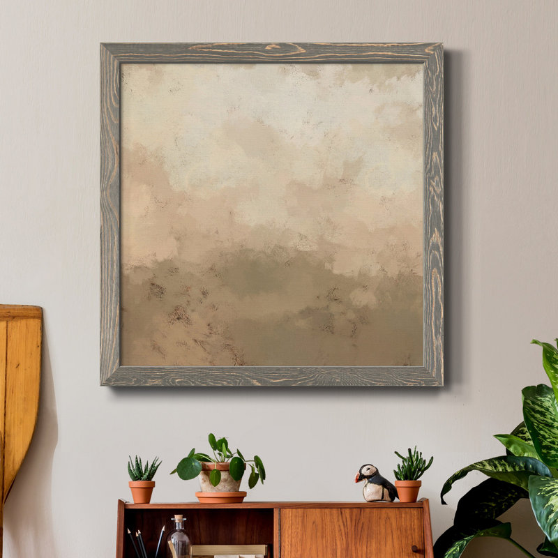 Freeform III - Toile encadrée de qualité supérieure - prête à être accrochée, H 17 po x l 17 po x P 1,5 po, Gris