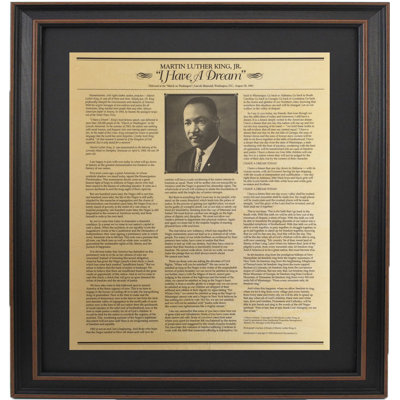 Martin Luther King "I Have A Dream" Speech  | Framed Textual Art Print on Antique Parchment