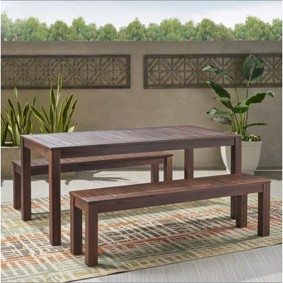 Table et banc d'extérieur pour cour