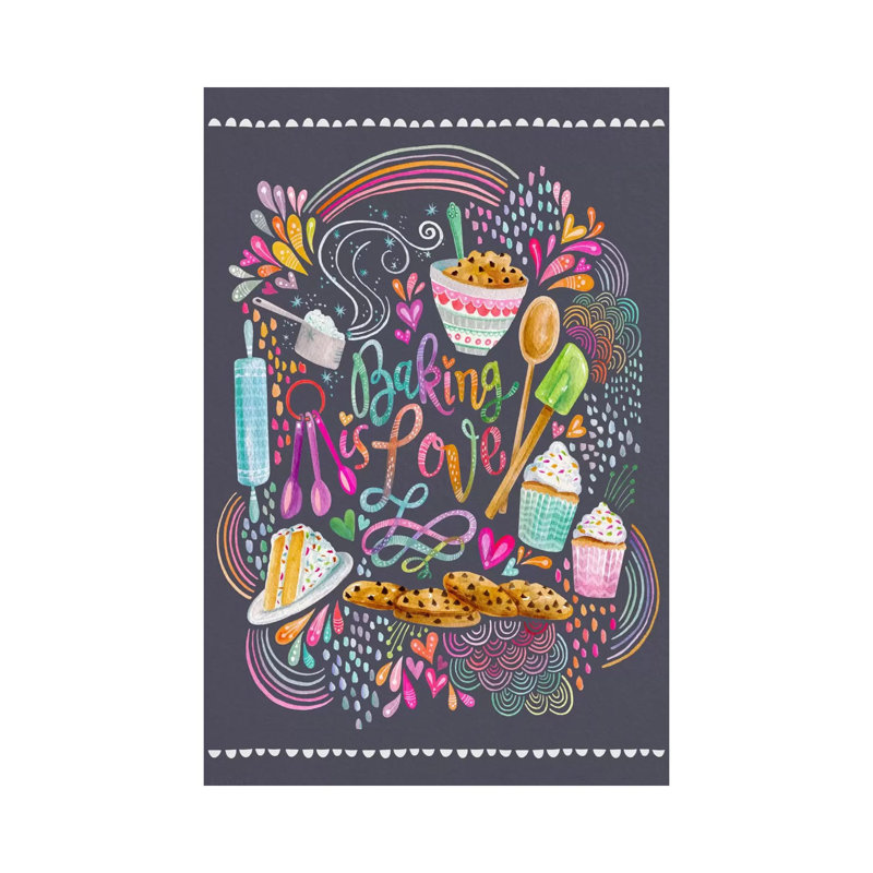 Baking Is Love 1 Piece Wrapped Canvas Painting, 101.6 cm H x 66.04 cm W x 3.175 cm D