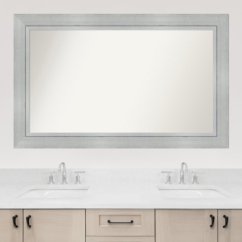 Miroir mural en bois massif Yousef, Rectangle, 33,25 po x 53,25 po