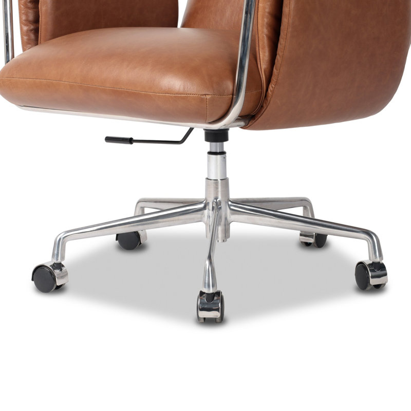 Sherman Leather Swivel Task Chair, Sonoma Chestnut