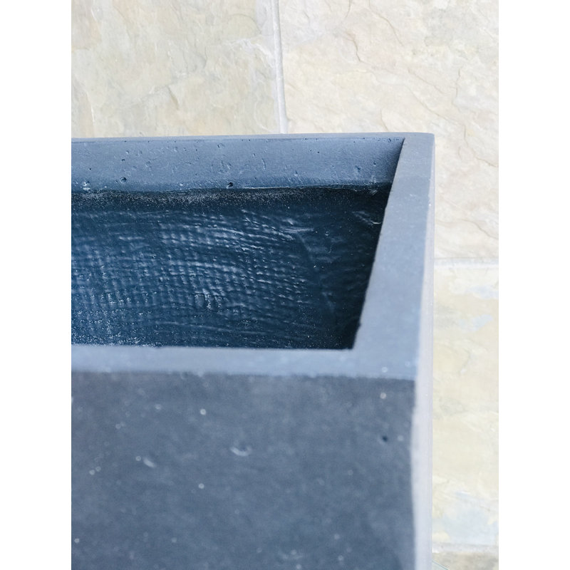 Planter, Charcoal, 20" H x 9" W x 9" D