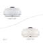 Grand semi-encastré 5 lumières en nickel brossé avec abat-jour en tissu blanc cassé fabriqué à la main-1579537384