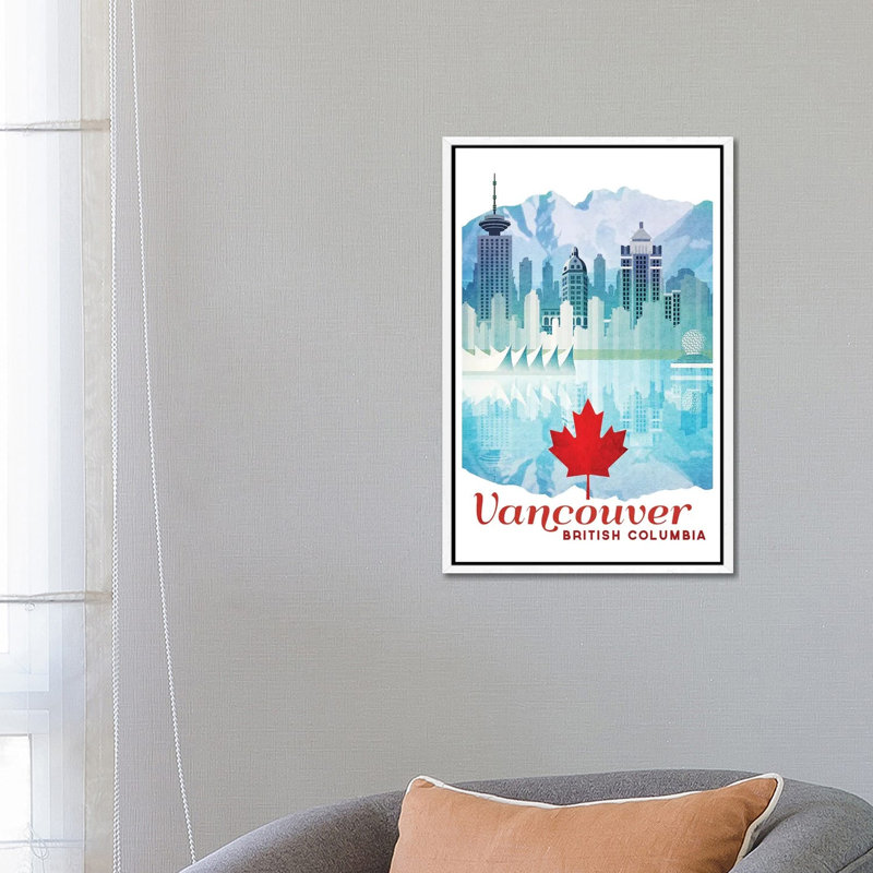 Canada-Vancouver by Missy Ames - Print on Canvas, 66.04 cm H x 45.72 cm W, White Framed