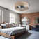 Jaybin Low Profile Caged Ceiling Fan Light with Remote