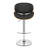 Winchcombe Adjustable Height Swivel Barstool in Faux Leather, Walnut Wood and Chrome Base-17839166