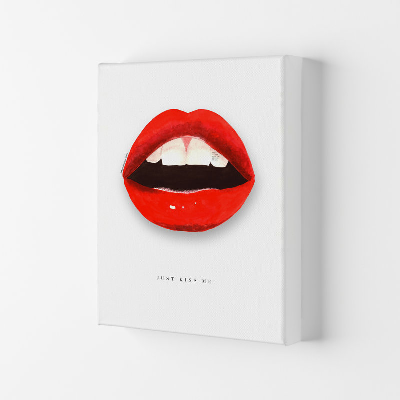 Just Kiss Me Lips - Print, No Frame, 84.1 cm H x 59.4 cm W x 1 cm D