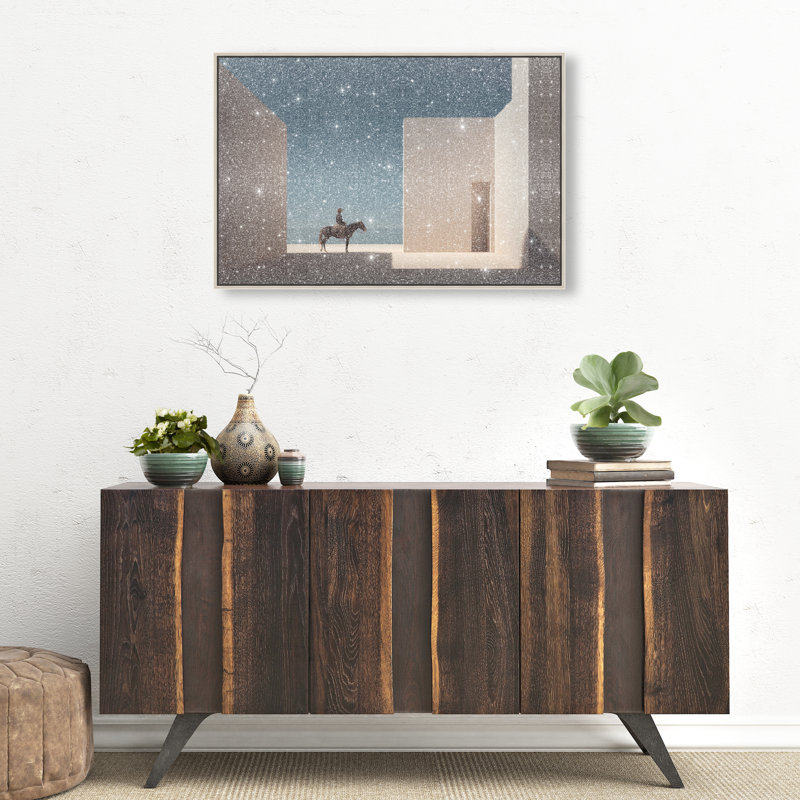 Lone Equestrian I Print by Oliver Gal, 21"H x 31"W, Silver Floater Frame