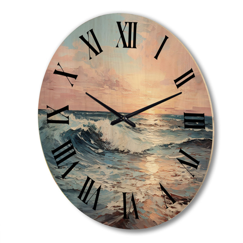 Horloge murale en bois massif Knudtson, Très grand