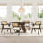 Upholstered Dining Chair with Woven Rattan Back-1784267719