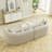 Compression Cloud Sectionals, 111.5 Inch Chenille Modern Curved Sofa For Home