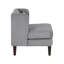 Chaise d'appoint moderne en velours côtelé gris foncé avec coussin d'assise réversible et coussin assorti-134534041