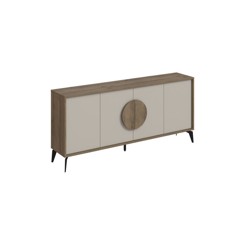 Chani Modern Wide Sideboard Display Unit 180cm, Brown/Sandstone