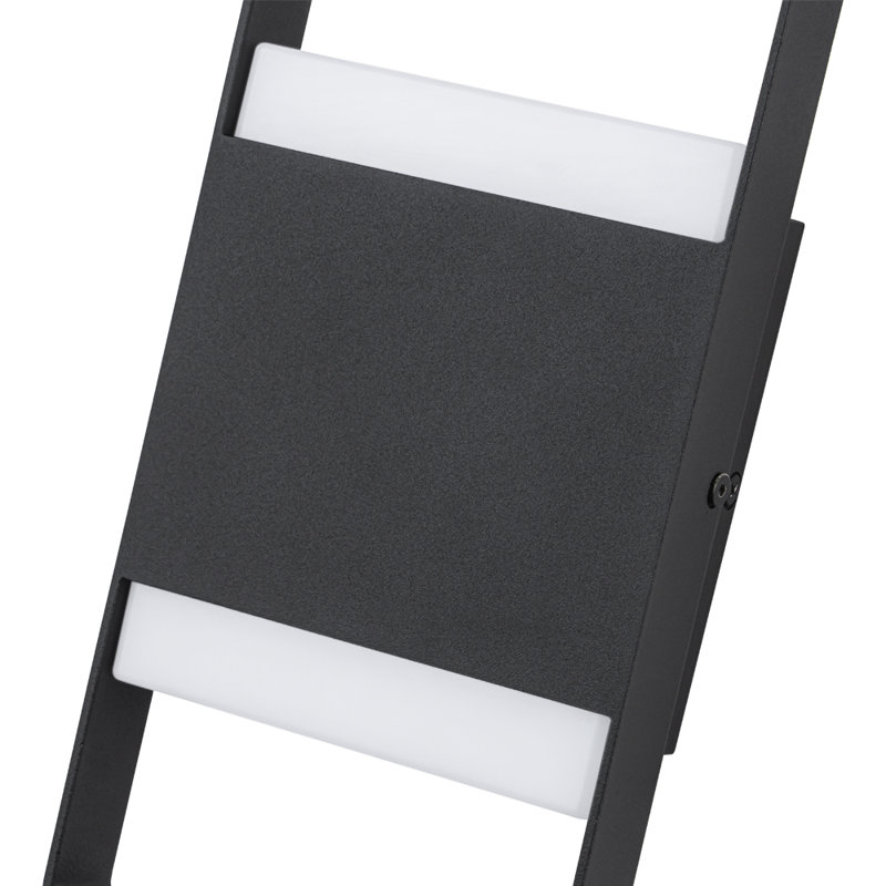 Applique murale d'extérieur rectangulaire noire à 2 lumières IP54