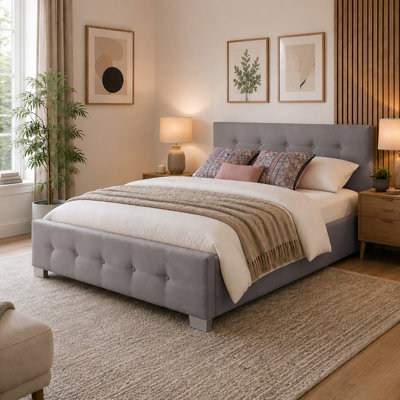 Caddo Fabric Upholstered Ottoman Bed Frame