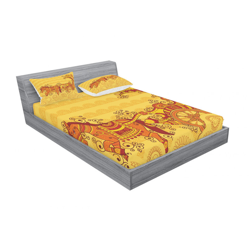 Ensemble de draps bohémiens, Ensemble de draps pour lit double avec un drap-hou