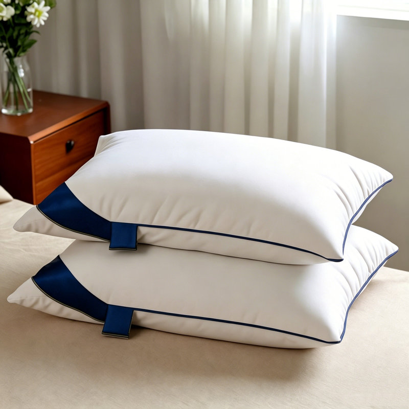 Paquet de 2 oreillers de lit grand format Vowella, oreillers blancs de qualité hôtelière pour dormir, moelleux et moelleux, lavable à la machine