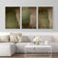 Subtile vert olive abstrait terre tons triptyque-252901041-252901040