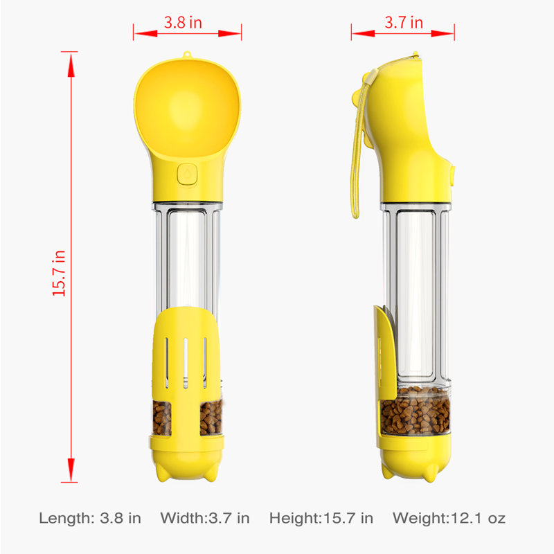 Mangeoire 3 en 1 Hybird, Jaune, Grand (15,7 po)