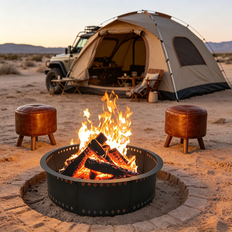 36in Smokeless Fire Pit Ring Insert for Wood Burning
