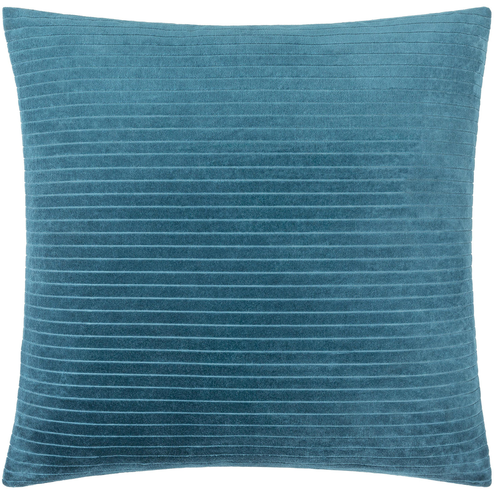 Cotton Throw Pillow, 18" x 18", Teal, Polyester/Polyfill