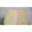 18x18x21" Hexagonal Capes Capiz Stool, Cream/Yellow