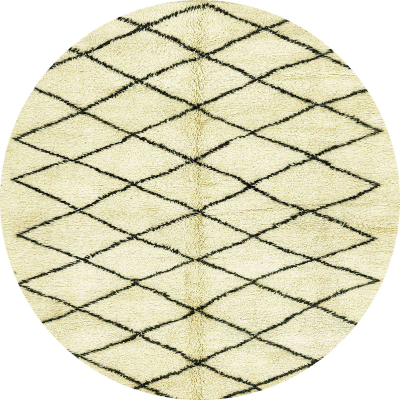 Abstract Indoor Rug, Round 6'