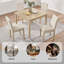 Ensemble de salle à manger carré moderne Nook 5 pièces avec 4 chaises rembourrées pour petits espaces-135396627