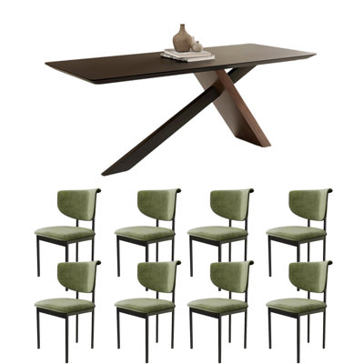 French style simple rectangle dining table sets