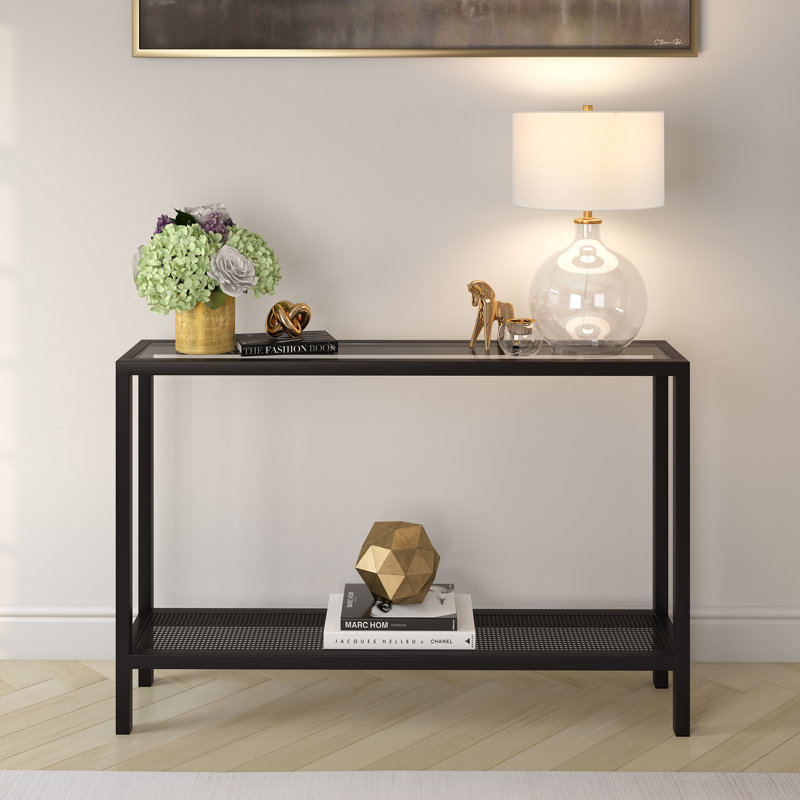 Lampe de table standard 24,75 "Charvette, Transparent / Doré
