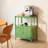 Accent 23.6’’ Wide  Foldable Metal Double Layer Cabinet with  Wheels Easy Assemble end table-2046603669