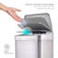 Nine Stars 13.2 Gallon Stainless Steel Motion Sensor Trash Can-38809683