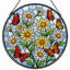 Panneau de vitrail papillon 7,8 "H Daisy-852256989